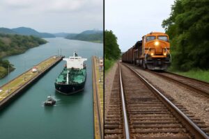 Canal de Panamá supera en todo al ferrocarrill de tehuantepec en México